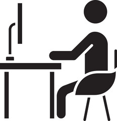 Laptop Work Vector Icon Stock Illustration