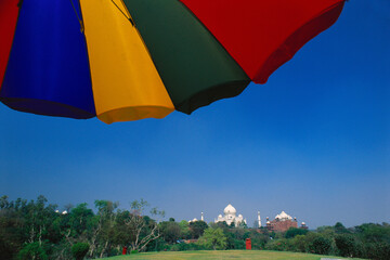 Taj Mahal ivory-white marble mausoleum Agra Uttar Pradesh India