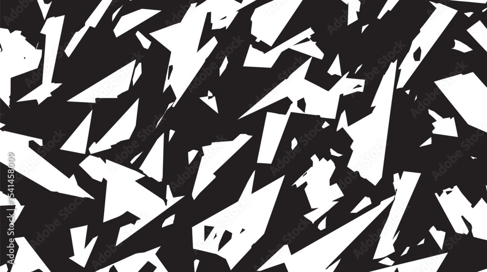 Poster sharp shapes generate chaos abstractly against dark backgrounds dramatically