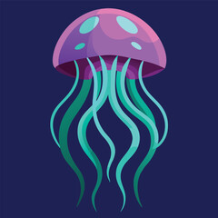 vector illustration of a jellyfish