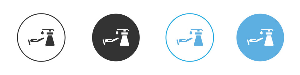 Hand wash icon Logo Template Design set