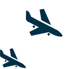 Seamless Pattern with Landing Airplane Icon for Travel Projects
