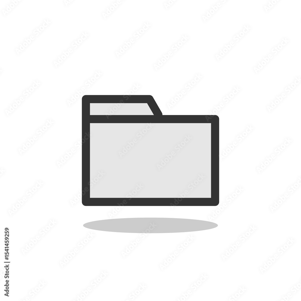 Poster simple folder icon with shadow