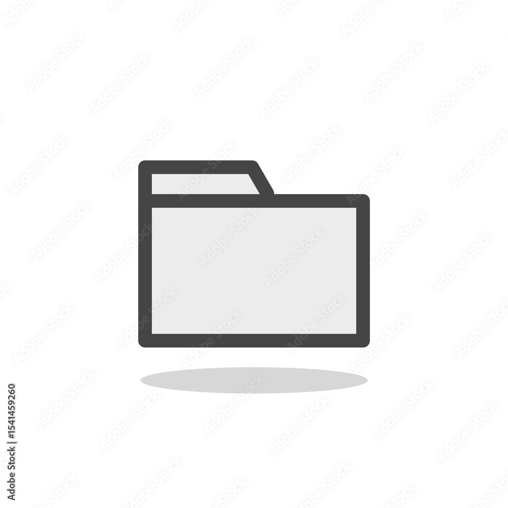 Poster simple folder icon with shadow