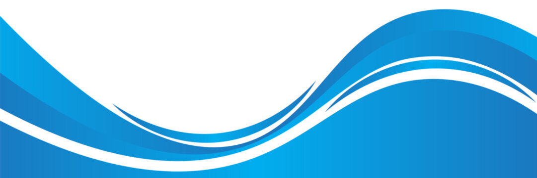 Blue and white business wave banner background. vector illustration