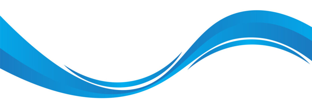 Blue and white business wave banner background. vector illustration