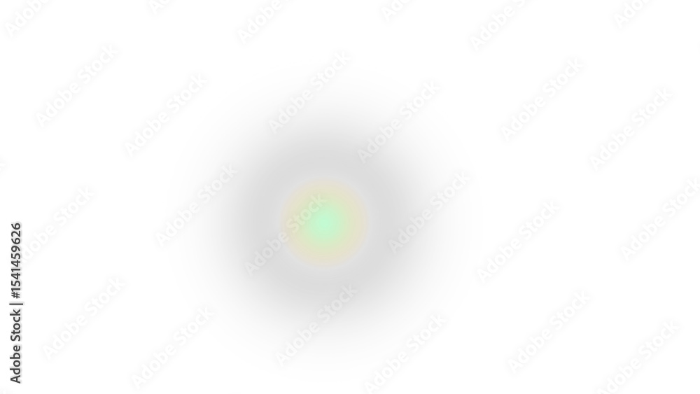 Poster transparent concentric glare png with a soft green and yellow radial light effect, ideal for subtle 