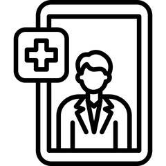 Online Consultation line icon