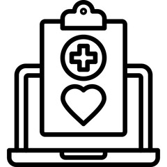 Fototapeta premium Digital Health line icon