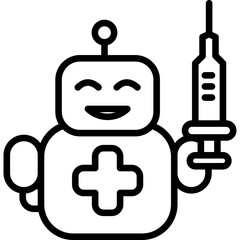 Medical Ai line icon