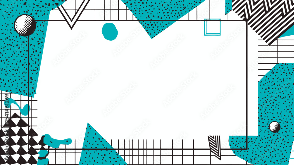 Aufkleber abstract shapes compose decorative design within geometric background graphic