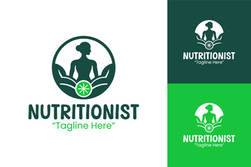 Unique and Fresh Nutritionist Logo with Green Color Scheme for Health and Fitness Branding