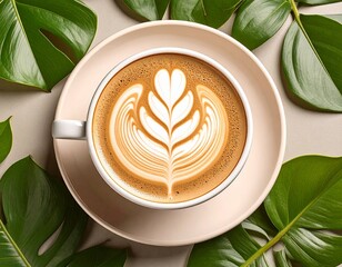 vegan capuccino, AI generated