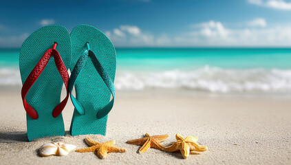 flip flop on beach