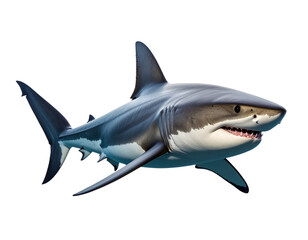 Fototapeta premium Great shark on transparent background 