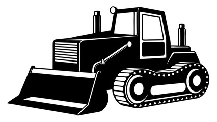 Bulldozer Vector – Heavy Construction Equipment Illustration