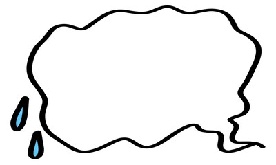 サインペン風の手描きのふきだし ベクター