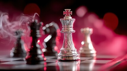 Strategic Chess Standoff on a Black Chessboard