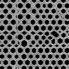Fototapeta premium black and white vector modern geometric seamless background svg