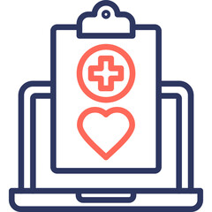 Digital Health line color icon