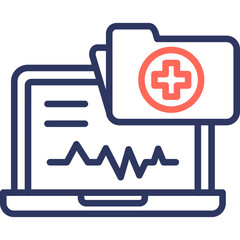 Obraz premium Electronic Medical line color icon