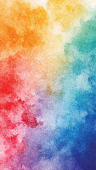 Vibrant Watercolor Rainbow Gradient Abstract Background.