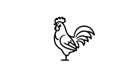 Fototapeta premium vector illustration of a rooster