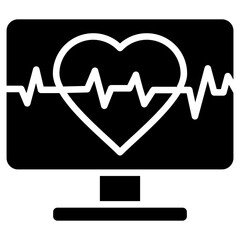 Health Monitoring glyph icon