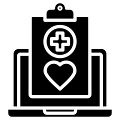 Digital Health glyph icon