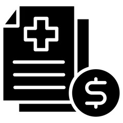 Obraz premium Medical System glyph icon