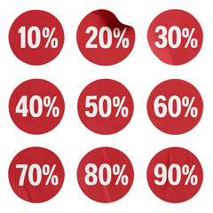 set of discount labels