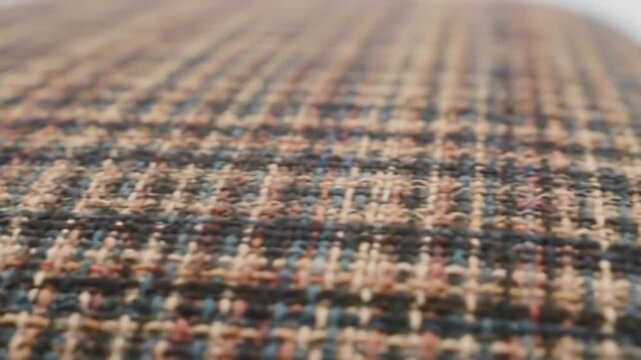 Tweed Fabric Close Up Motion Background For Creative Projects