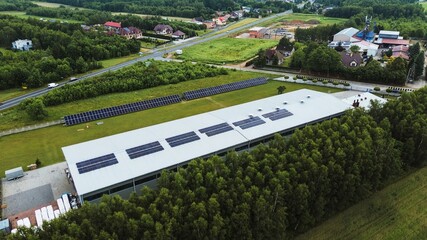 Solar power farm generating green energy