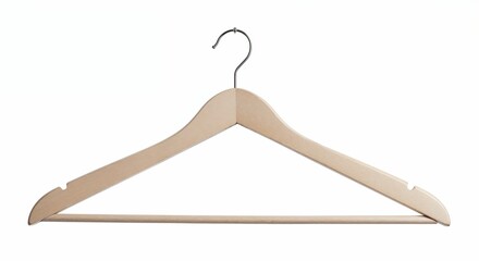 Padded hanger isolated on white background, fabric-covered soft accessory, photorealistic centered