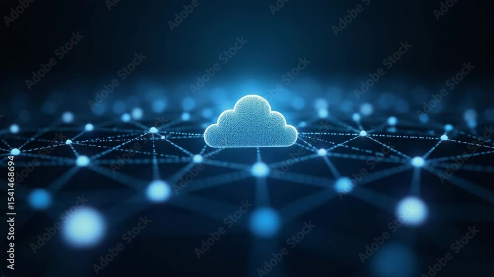 Poster cloud network connectivity: digital data flow