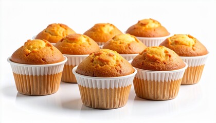 muffins on a white background