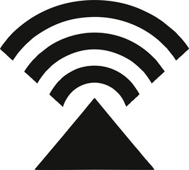 Wifi Logo - Wireless signal emerging from a peak