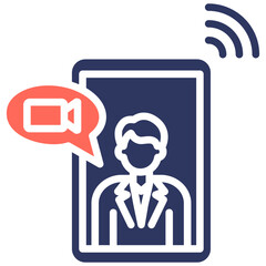 Video Health glyph color icon