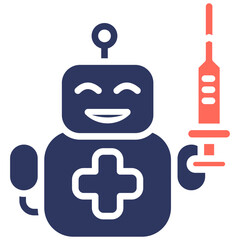 Medical Ai glyph color icon