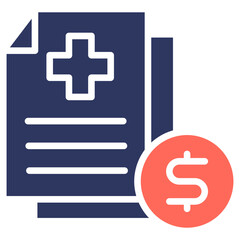 Fototapeta premium Medical System glyph color icon