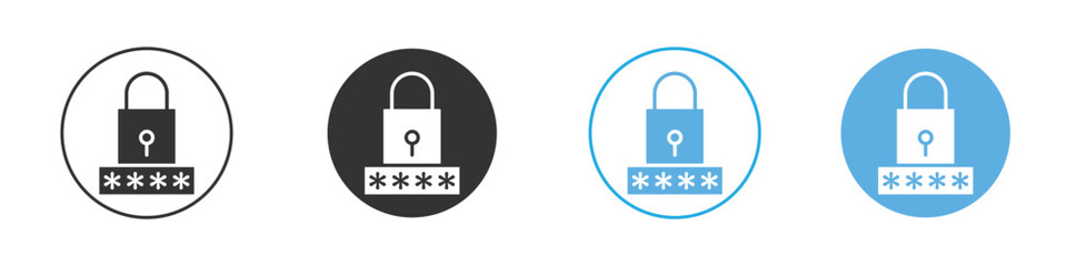 Password icon Logo Template Design set