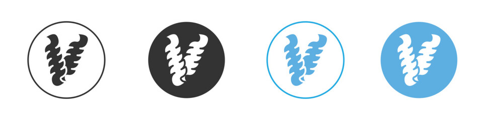 Pasta icon Logo Template Design set