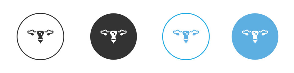 Pelvic inflammatory disease icon Logo Template Design set
