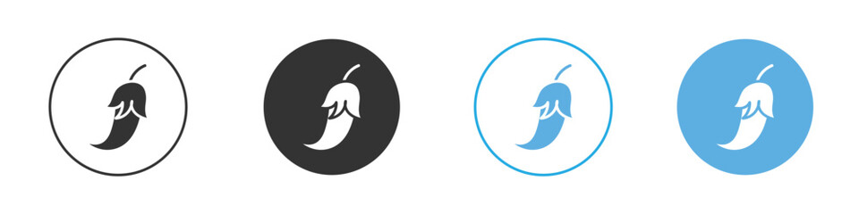 Obraz premium Pepper icon Logo Template Design set