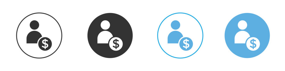 Personal loan icon Logo Template Design set