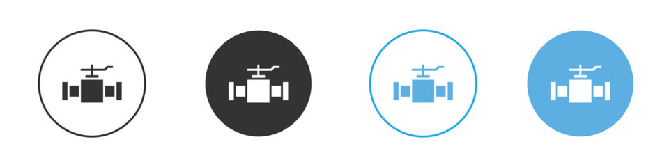 Pipe valve icon Logo Template Design set