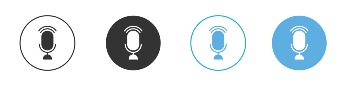 Podcast icon Logo Template Design set