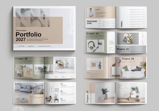 Minimalist Portfolio Layout Landscape