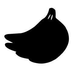 Banana silhouette vector