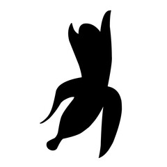 Banana silhouette vector